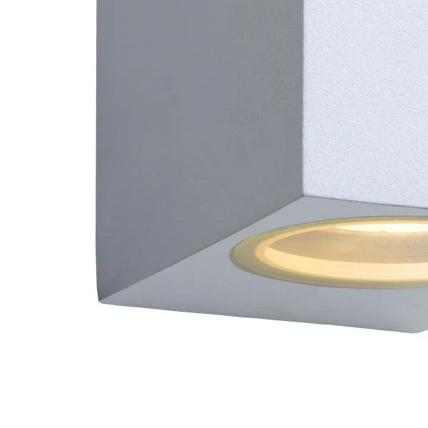 Lucide ZORA-LED - Wandstrahler / Wandleuchte Innen/Außen - LED Dim. - GU10 - 2x5W 3000K - IP44 - Weiß - detail 1